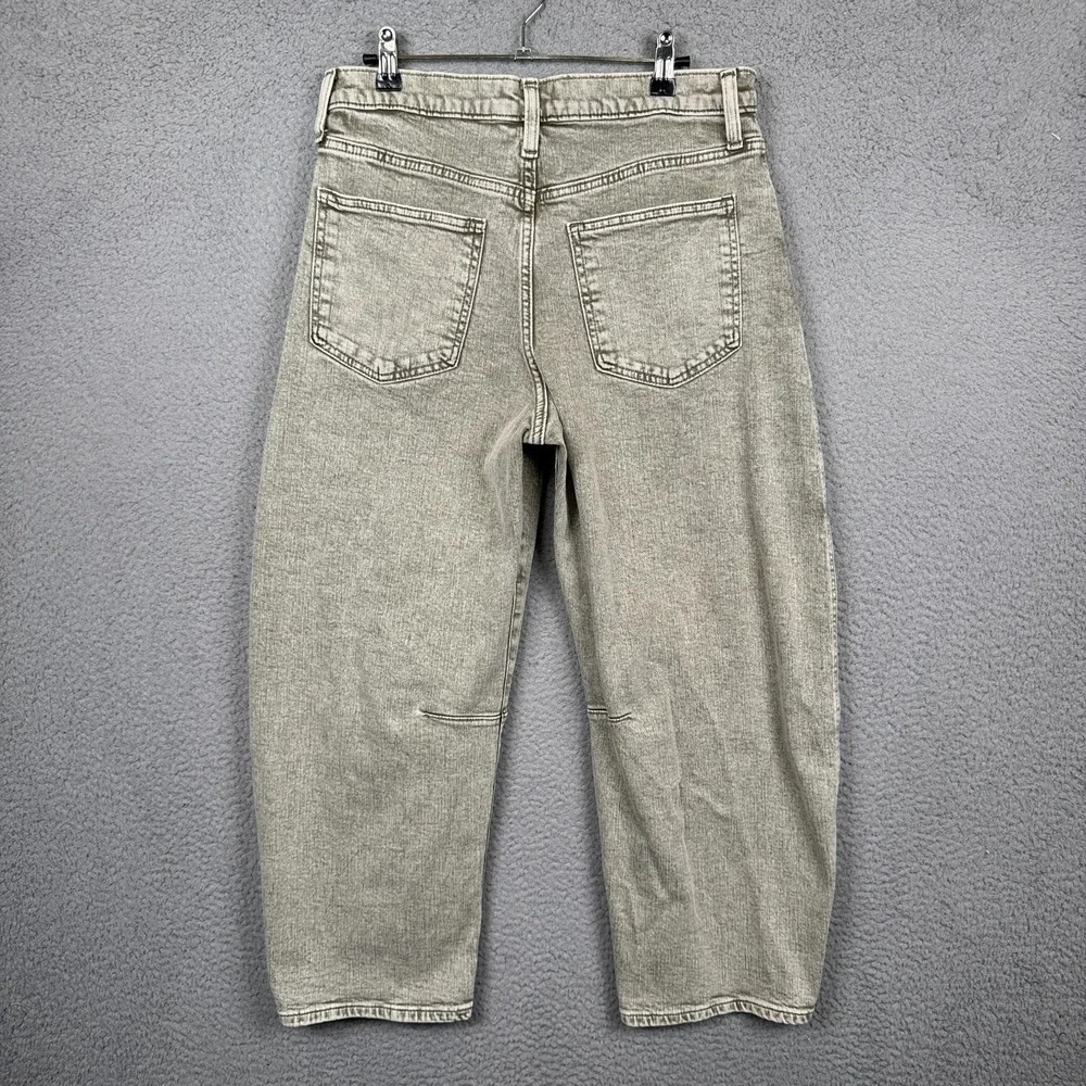 Gap Jeans Womens 6 Short Gray Barrel Leg Denim Indie Edgy Grunge‎ Y2K Classic